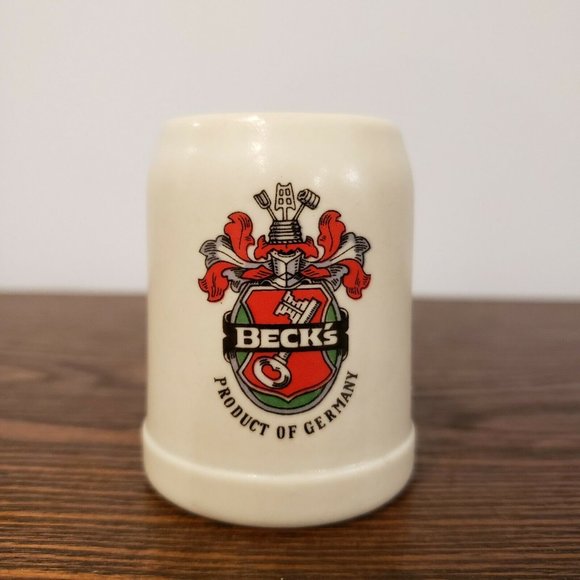 Vintage Beck's Product of Germany Ceramarte Mini Beer Stein Toothpick Holder - Picture 1 of 8